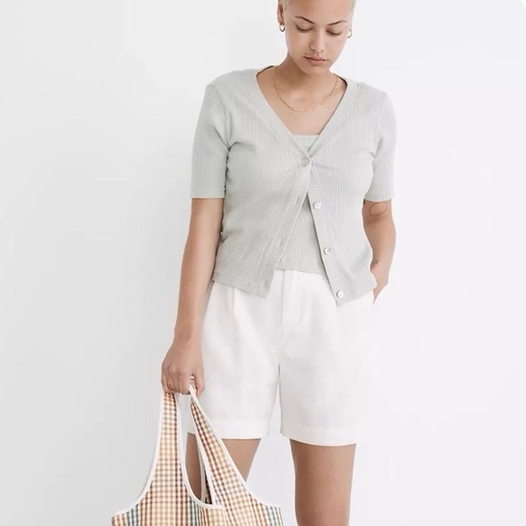 Madewell Tops - Madewell New Pointelle Cardigan Ashen Sage Size Large